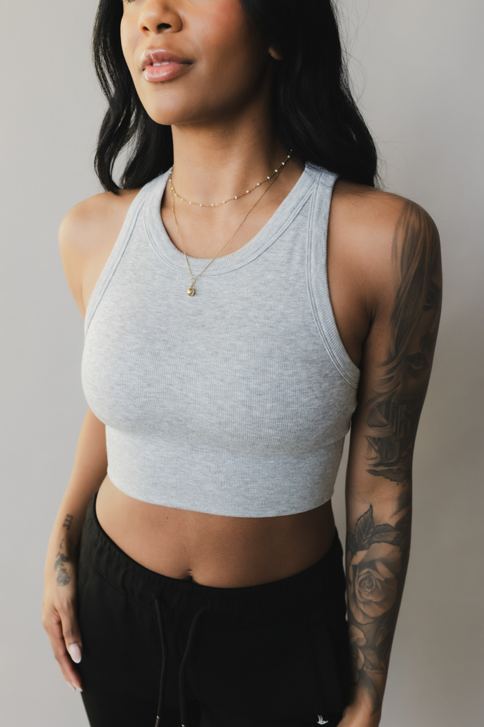 Ribbed Crop *Built in Bra