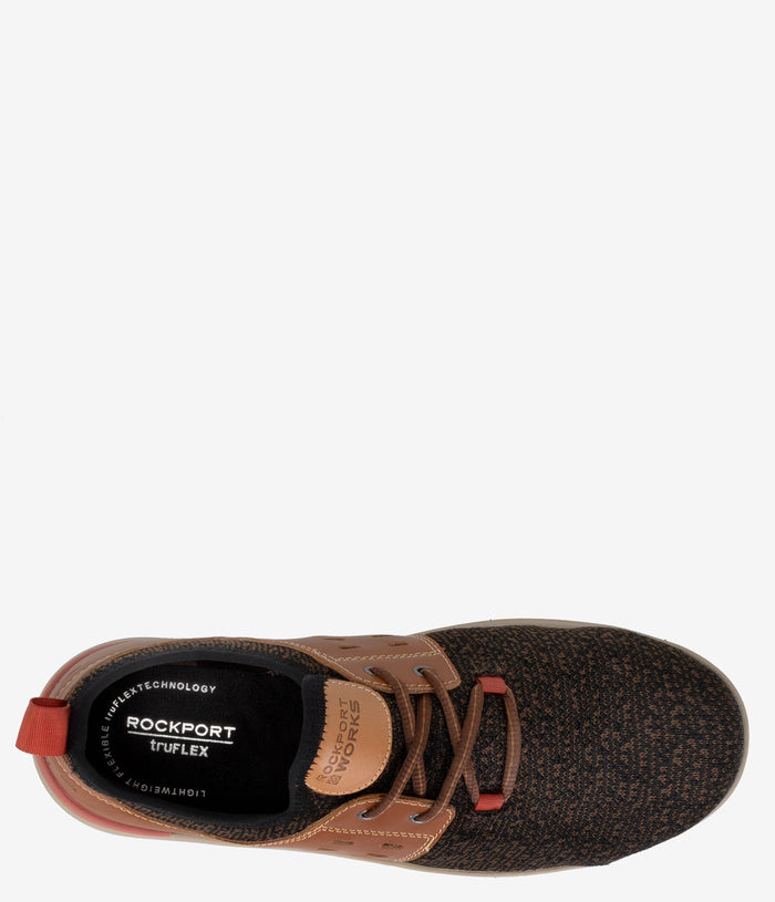 Rockport Works Truflex Composite Safety Toe Work Shoe - Brown/Tan