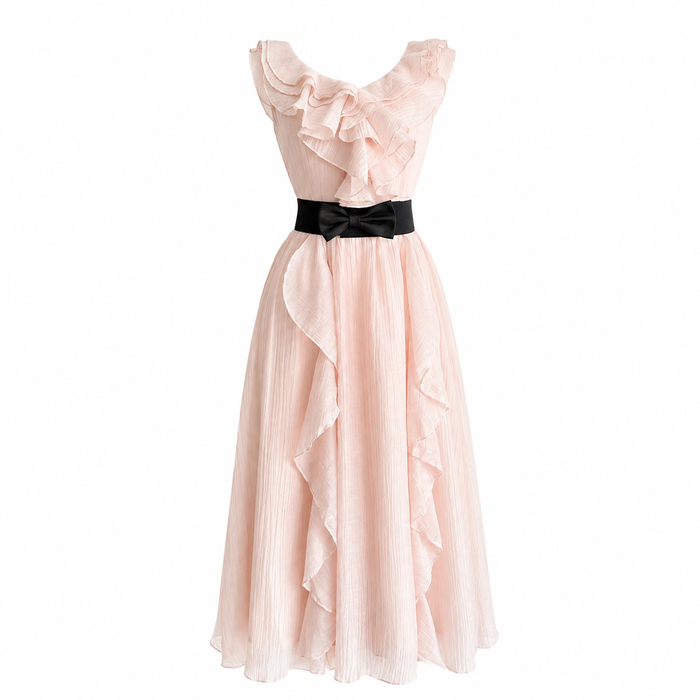 Romantic Ruffle Maxi Dress - Serenity