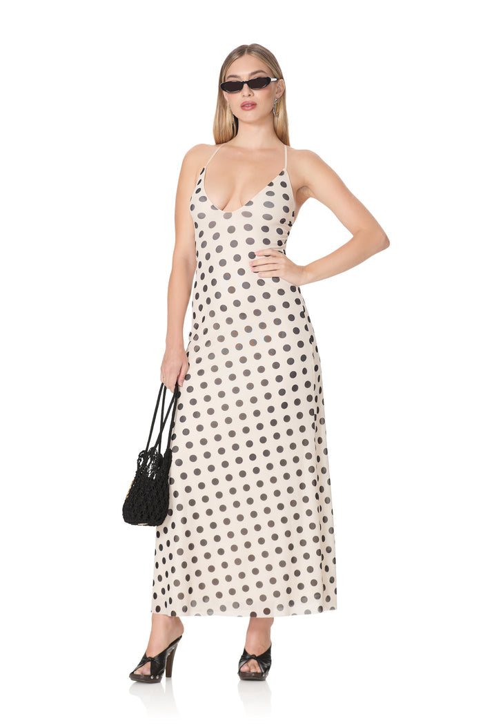 Romy Dress - Antique Creme Dot