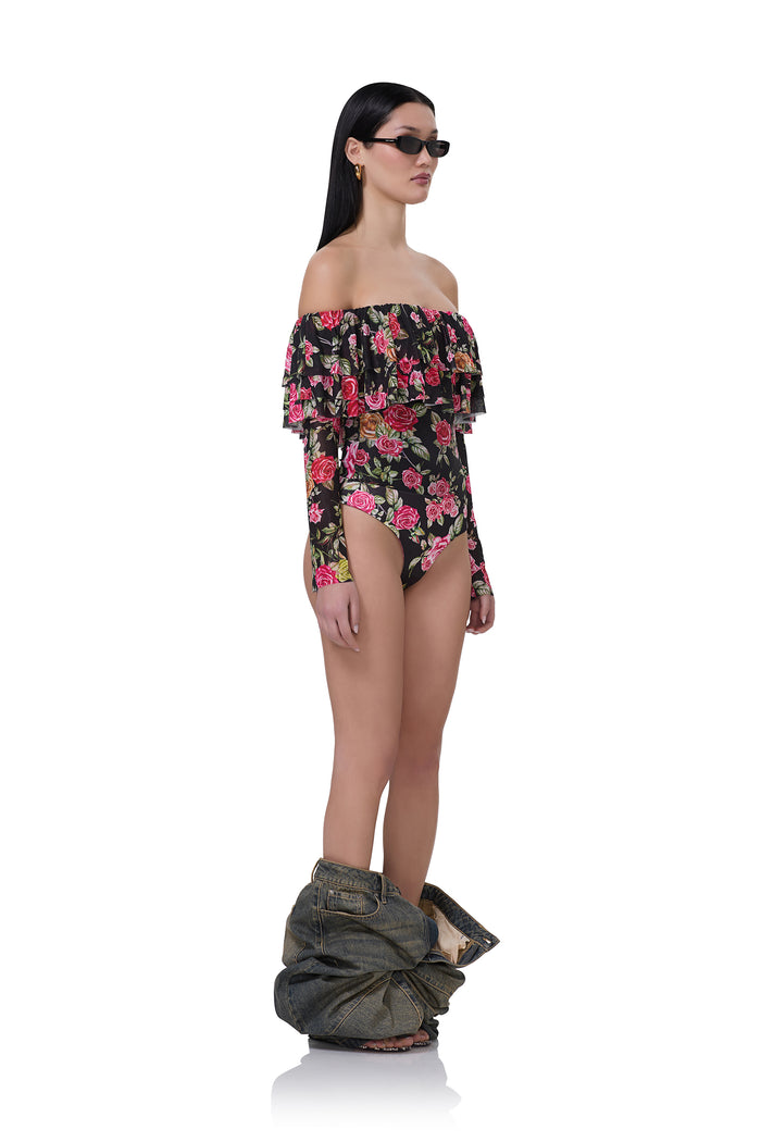 Rory Bodysuit - Wallpaper Rose