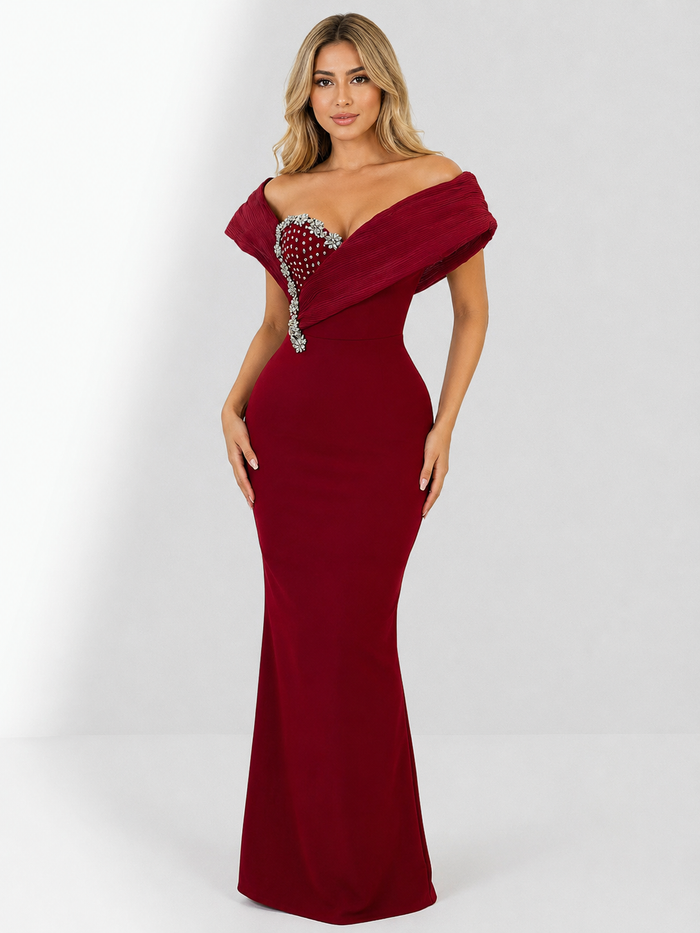 Royal Off-Shoulder Evening Gown - Radiance