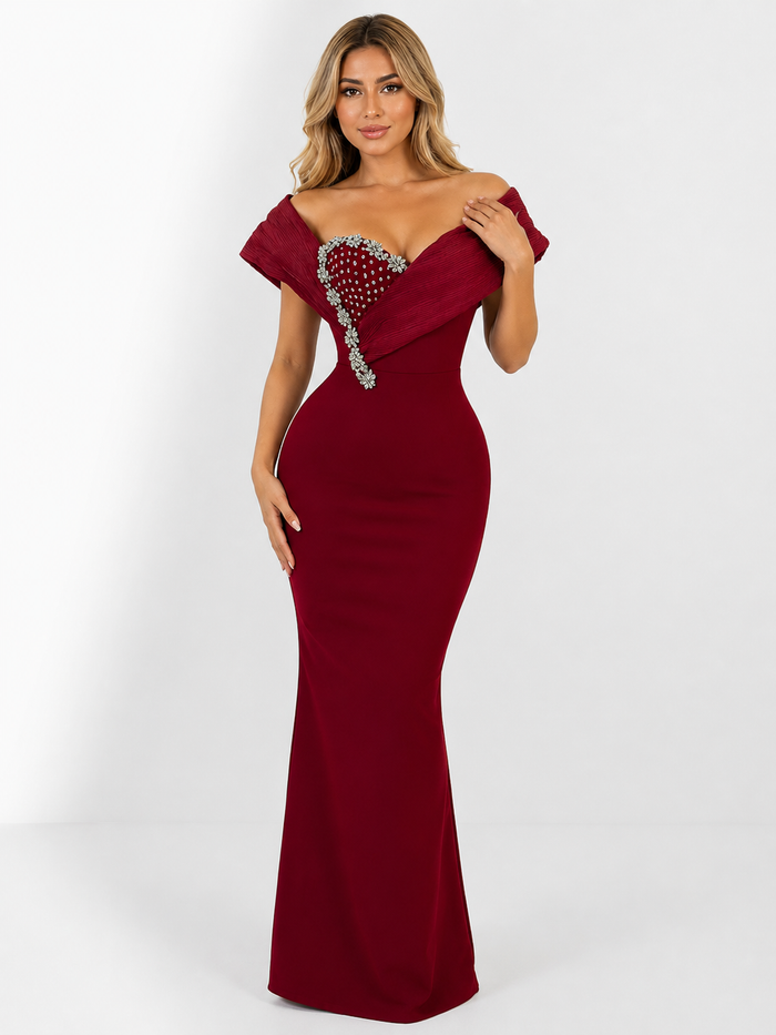 Royal Off-Shoulder Evening Gown - Radiance