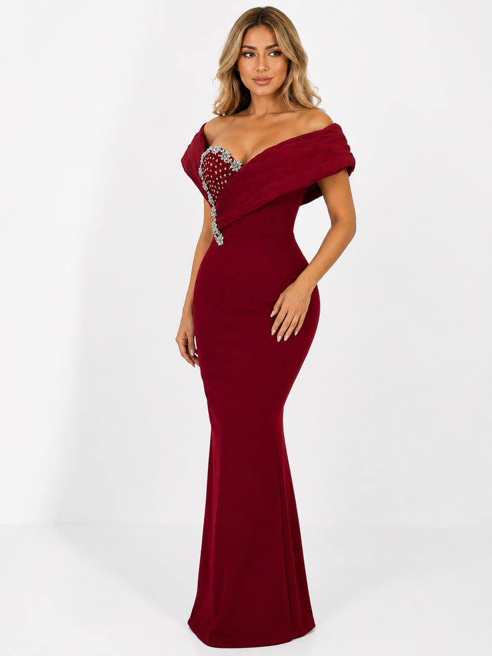 Royal Off-Shoulder Evening Gown - Radiance
