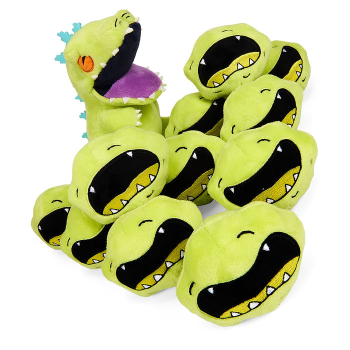 Rugrats 10-inch Plush Reptar toy from the interactive cereal box, soft and detailed plush character from the Rugrats series.