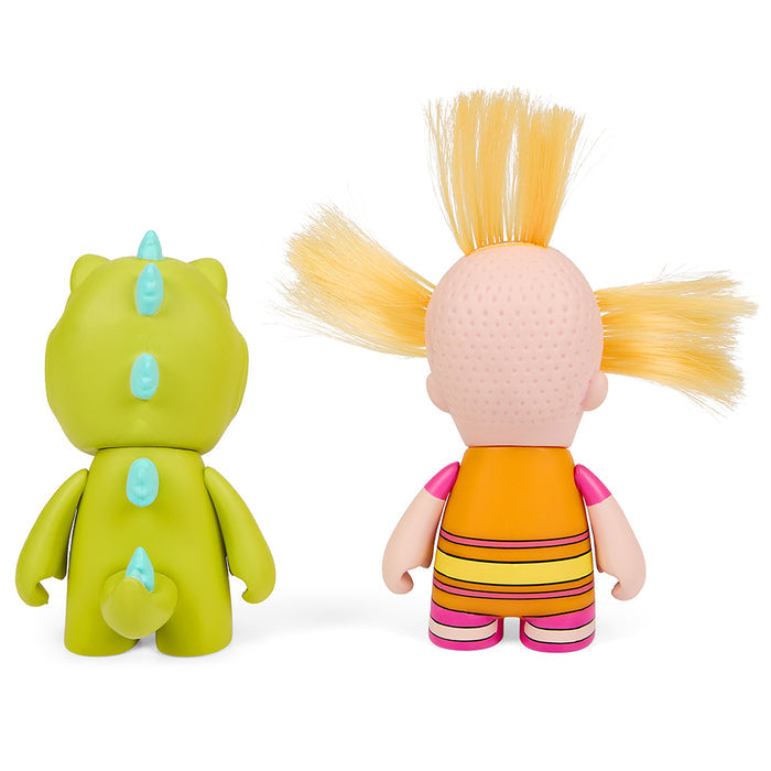 Rugrats Cynthia and Reptar 3-inch vinyl art figures in a collectible 2-pack, featuring colorful cartoon character designs.