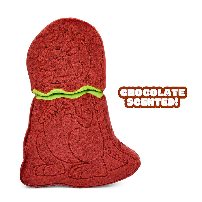 Rugrats Reptar chocolate-scented plush toy, 10-inch interactive plush from Rugrats featuring Reptar character.