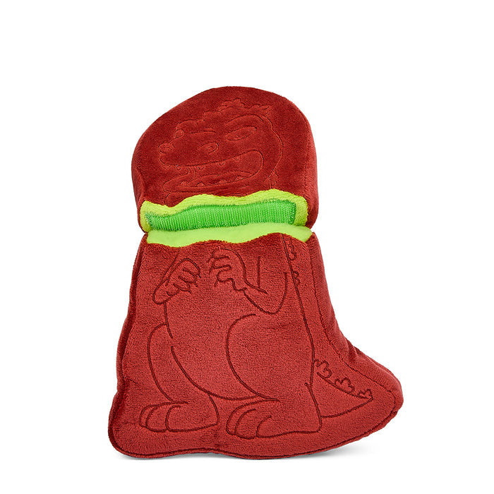 Rugrats Reptar chocolate-scented plush toy, 10-inch interactive plush from the Rugrats brand, featuring Reptar character.
