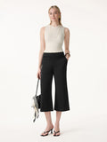 OGLmove Sandwashed Modal Fold-Down Waist Flared Leg Pants Black XS