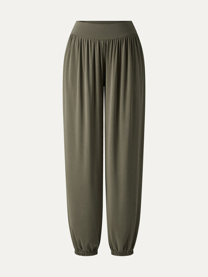 OGLmove Sandwashed Modal Ultra-Soft High Rise Balloon Pants with Pockets