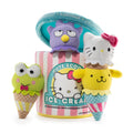 Sanrio Cute Scoops Ice Cream Plush by Kidrobot, soft and colorful plush toy featuring a cute ice cream cone design.