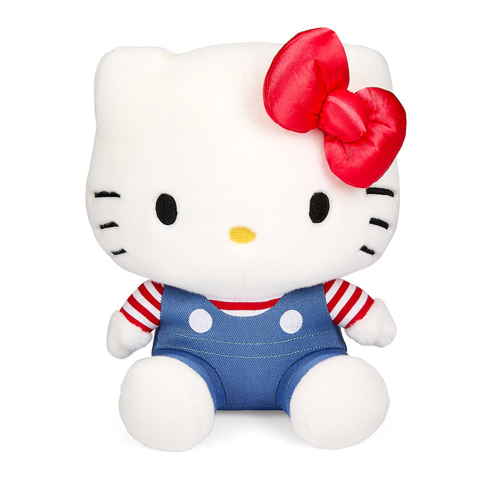 Sanrio Hello Kitty 13-inch plush toy, soft and cuddly with iconic bow and facial features, perfect for fans and collectors.