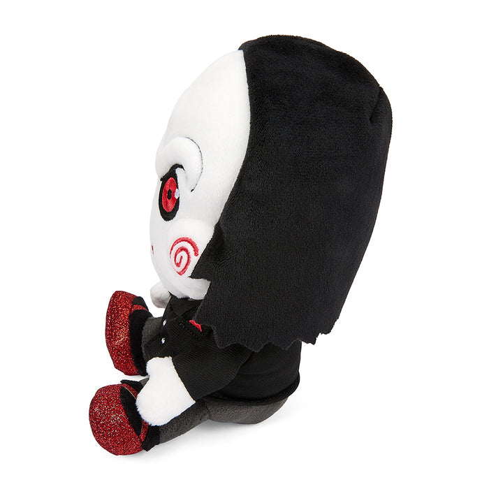SAW Billy the Puppet 8-inch horror Phunny plush toy featuring detailed plush design and expressive face.