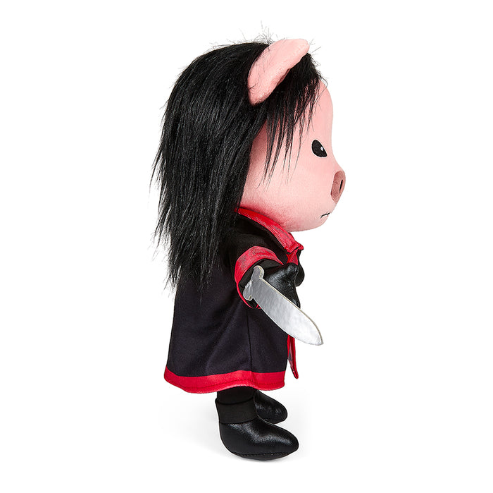 Medium 13-inch plush toy of the Saw Jigsaw Killer character, featuring stylized horror-themed design and soft fabric.