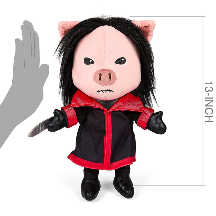 Medium Saw Jigsaw Killer plush toy, 13-inch stylized horror plush depicting the iconic character with detailed features.