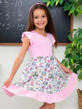 School Days Pink Gingham Ruffle Dress