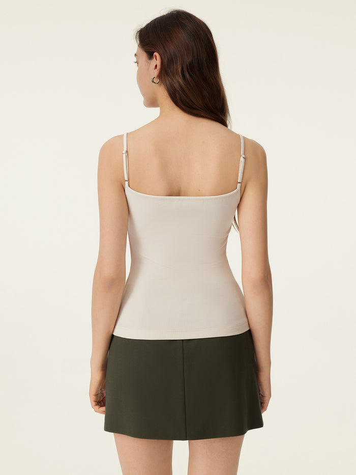OGLmove Scoop Neck Spaghetti Strap New Airy Bra Tank Top