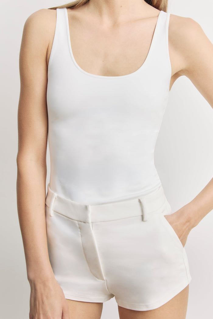Scoop Neck Tank Top - White