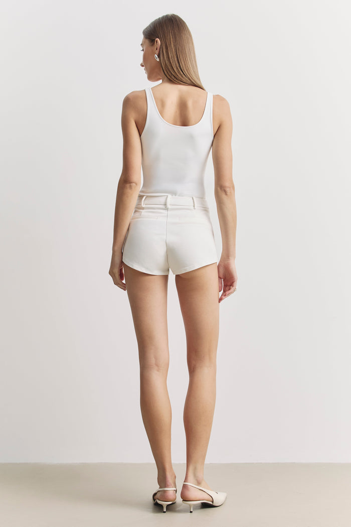 Scoop Neck Tank Top - White