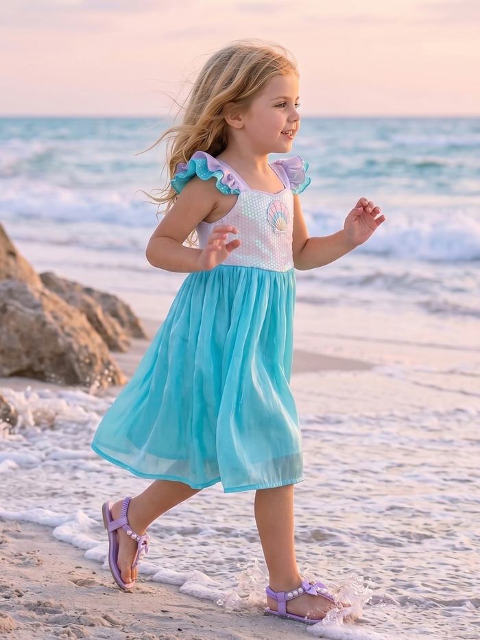 Seaside Mermaid Tulle Party Dress Mia Belle Girls