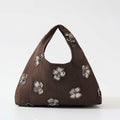 Sequin Flower Hobo Bag - Blush