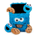 Sesame Street Cookie Monster 8-inch plush snack bag, interactive plush toy featuring Cookie Monster’s face and textured details.