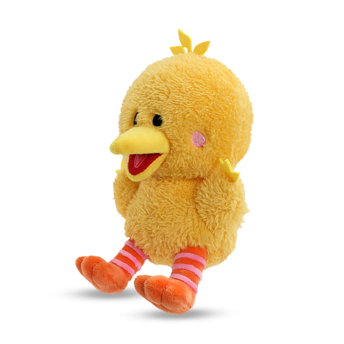 Sesame Street Big Bird Phunny plush toy with orange beak and yellow feathers, soft and cuddly for children.