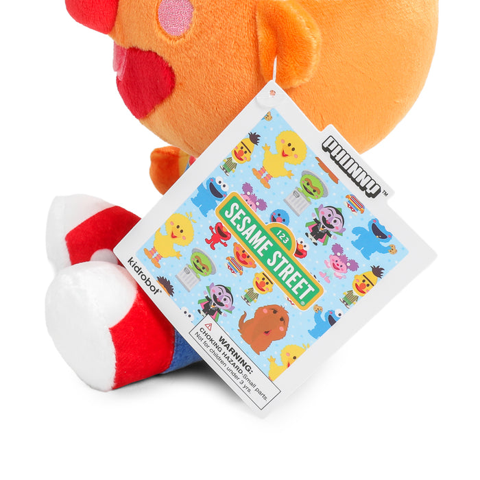 Sesame Street Ernie Phunny plush toy with soft fabric, bright orange body, and cheerful expression, perfect for cuddling.