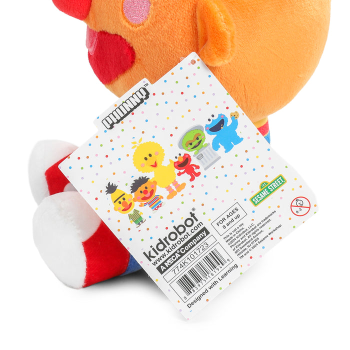 Sesame Street Ernie Phunny plush toy featuring Ernie with a bright smile and soft fabric, perfect for cuddling and display.