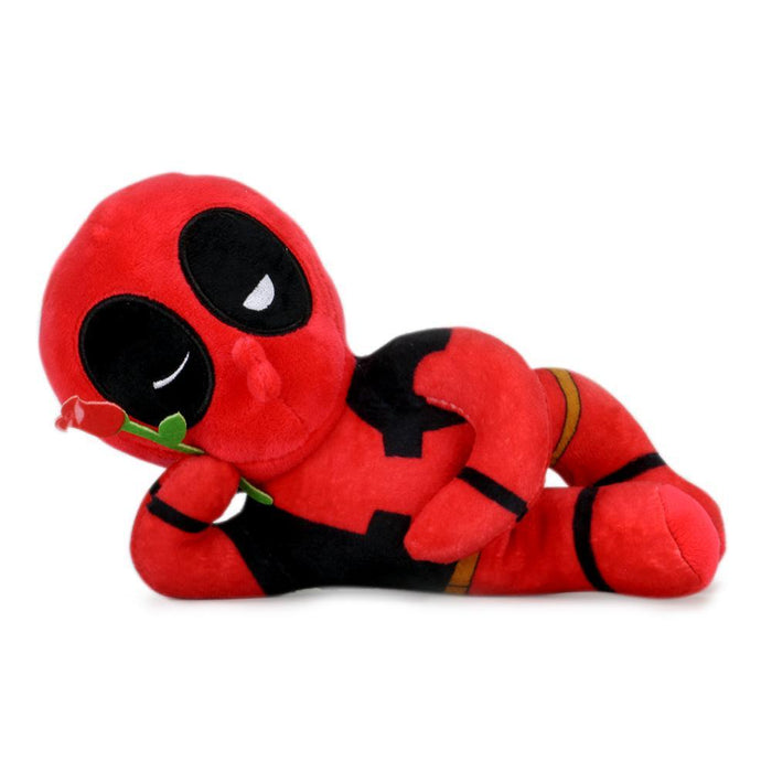 Marvel Deadpool Phunny plush by Kidrobot featuring a playful, plush Deadpool character with a humorous and expressive design.