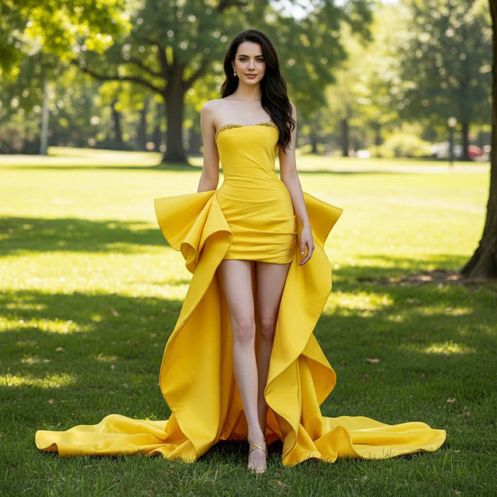 Short Gold Women's Formal Dresses & Evening Gowns - Rosymae