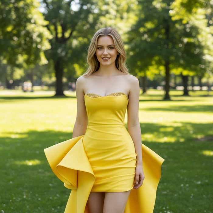 Short Gold Women's Formal Dresses & Evening Gowns - Rosymae