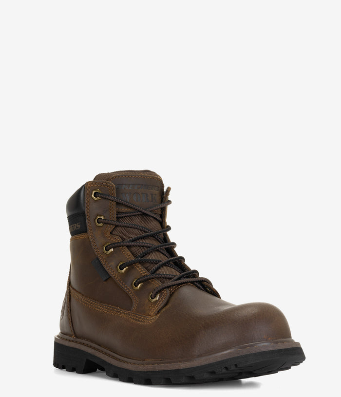 Skechers Work LongRider Steel Toe Work Boot - Brown