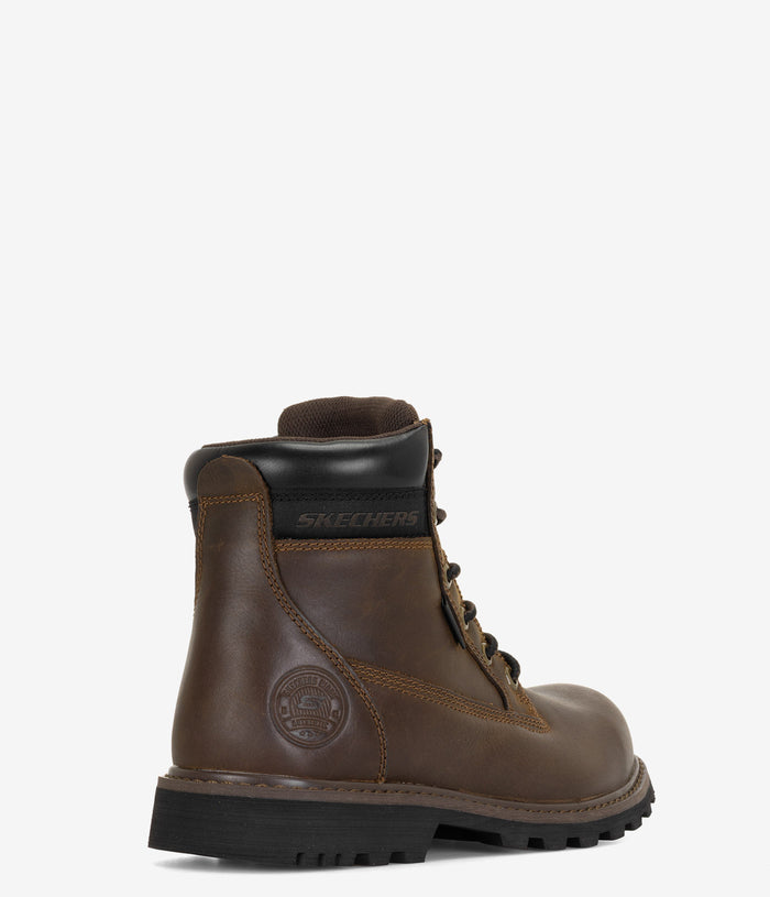 Skechers Work LongRider Steel Toe Work Boot - Brown