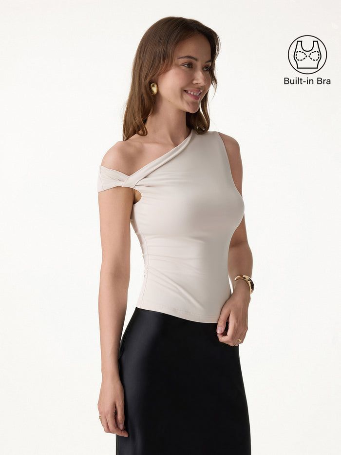 OGLmove SkinKiss Asymmetrical Shoulder Bra Top