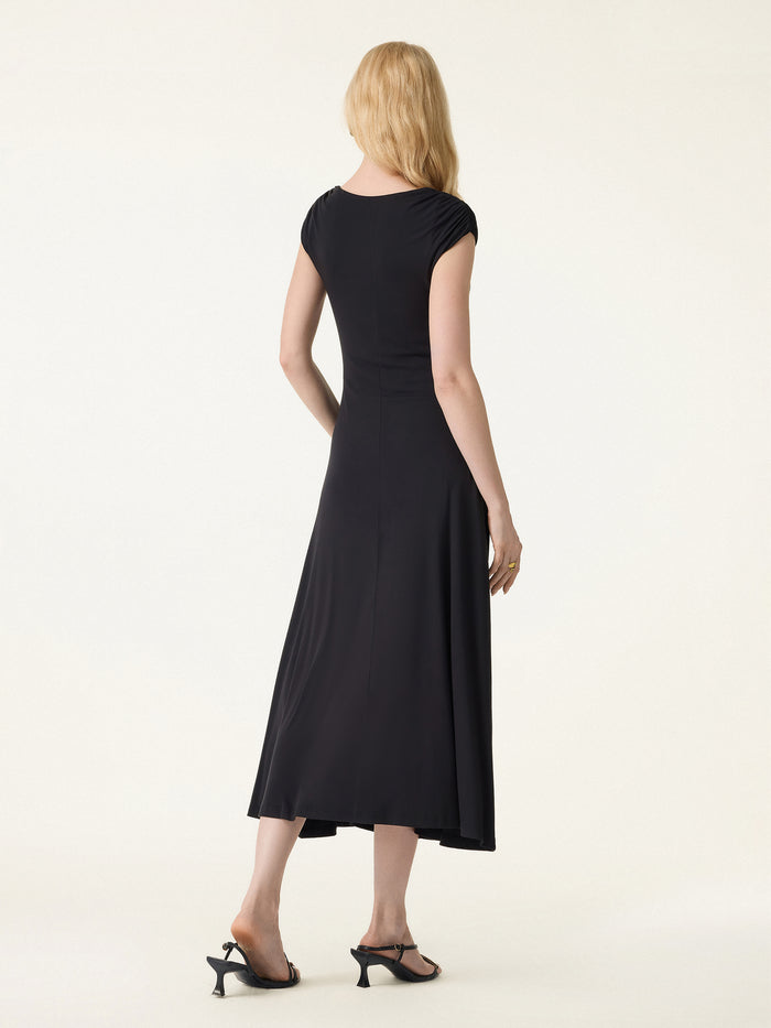 OGLmove SkinKiss Cooling Square Neck Ruched Midi Bra Dress