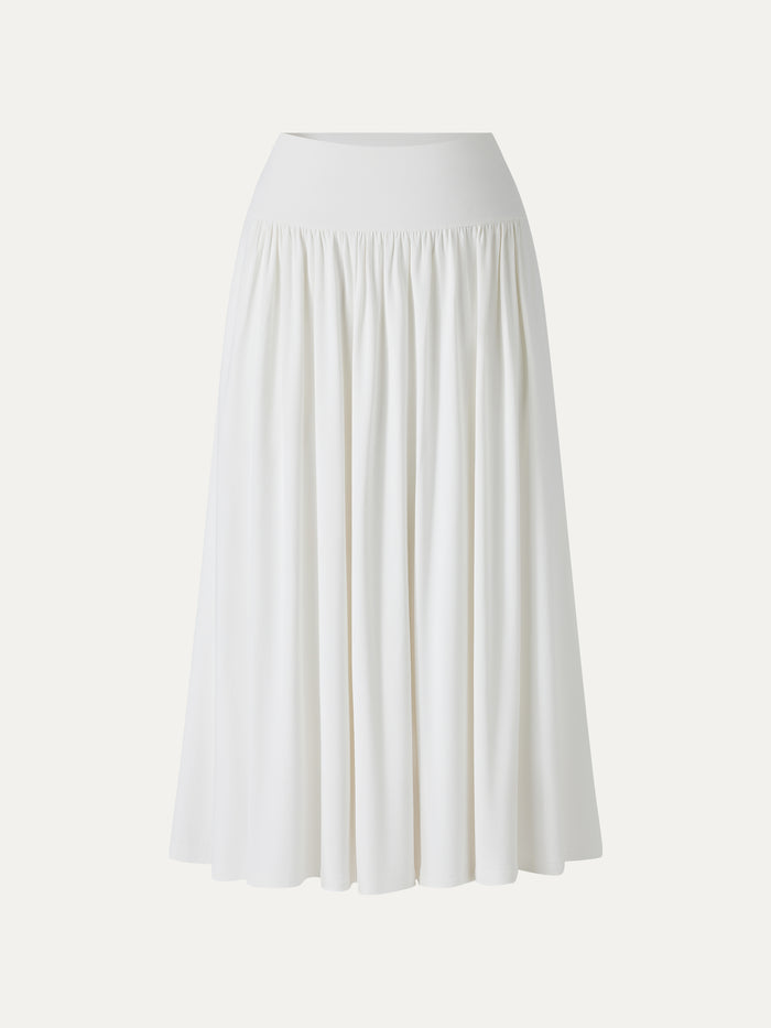 OGLmove SkinKiss Mid Rise Gathered Midi Skirt with Pockets