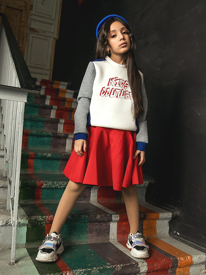 Sleek & Sassy Red Pleated Skirt by Kids Couture Mia Belle Girls