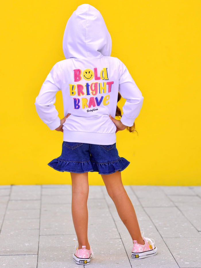 SmileyWorld Bright Bold Brave Hooded Jacket | Mia Belle Girls