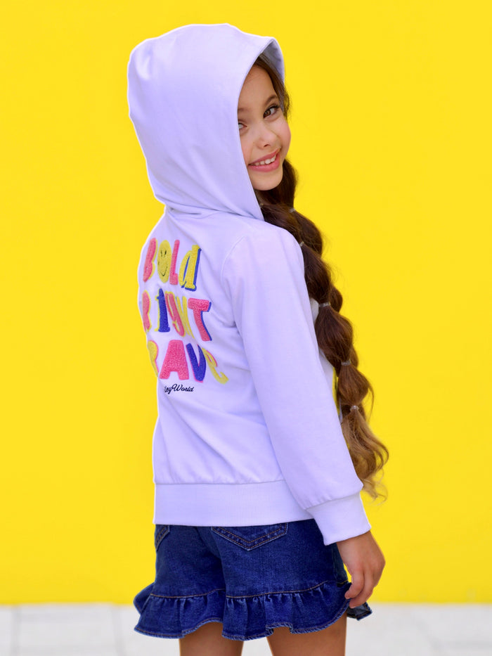 SmileyWorld Bright Bold Brave Hooded Jacket | Mia Belle Girls