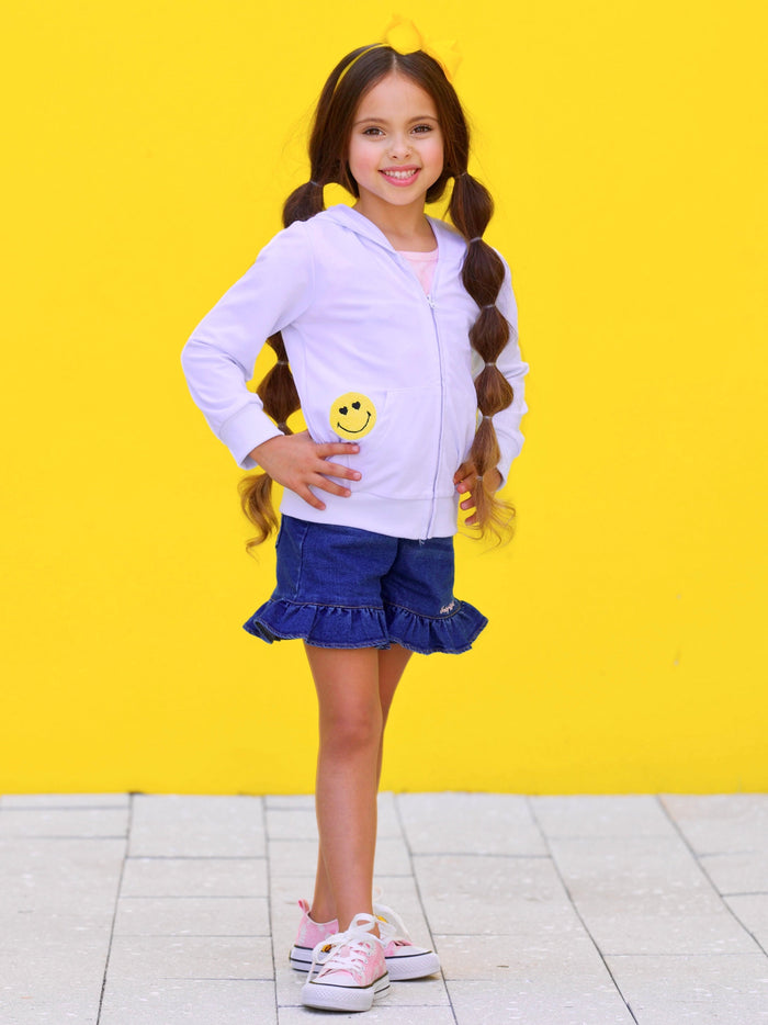 SmileyWorld Bright Bold Brave Hooded Jacket | Mia Belle Girls