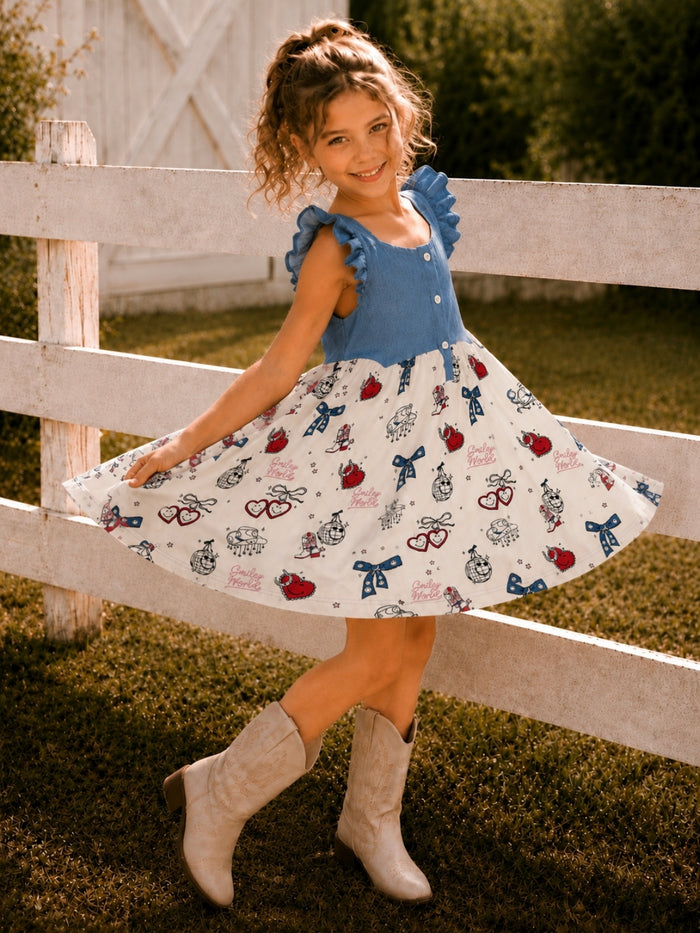 SmileyWorld Denim Dreams Twirl Dress