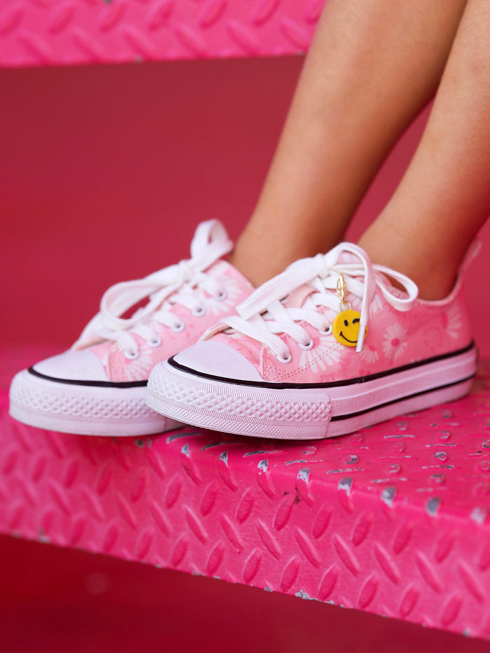 SmileyWorld Pink Canvas Sneakers | Girls Shoes | Mia Belle Girls