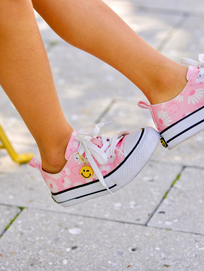 SmileyWorld Pink Canvas Sneakers | Girls Shoes | Mia Belle Girls