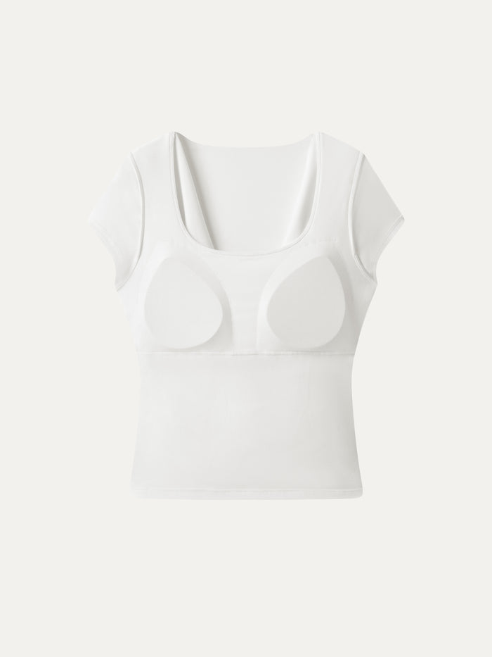 OGLmove Smoothing Cowl Neck Ruched Bra Top