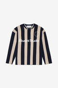 ETUDES STUDIO SOCCER LONG SLEEVE T-SHIRT STRIPED NAVY 1