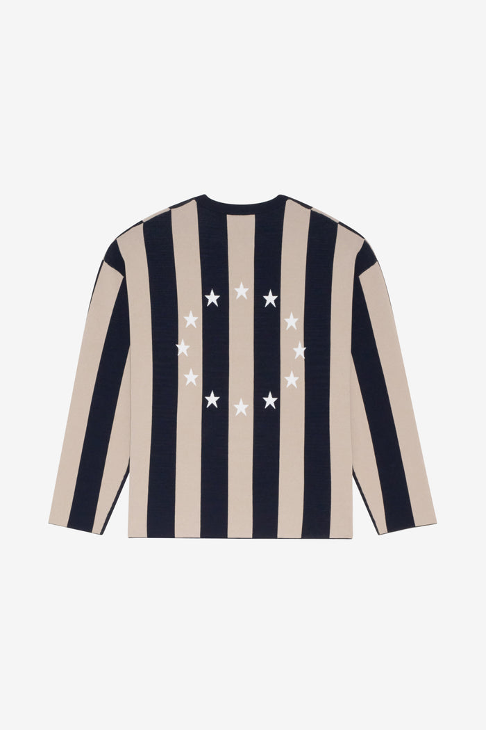 ETUDES STUDIO SOCCER LONG SLEEVE T-SHIRT STRIPED NAVY 2