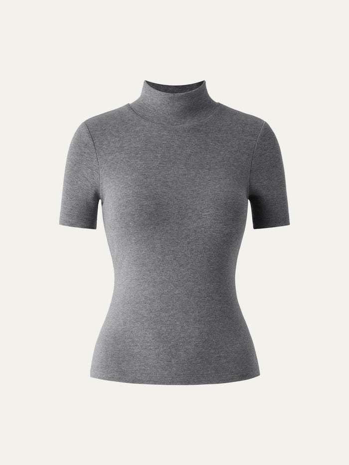 OGLmove Soft Thermal Mockneck Short Sleeve Bra Top