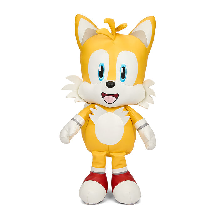 16-inch Sonic the Hedgehog Tails plush toy made of premium pleather, featuring detailed character design from Sonic the Hedgehog series.