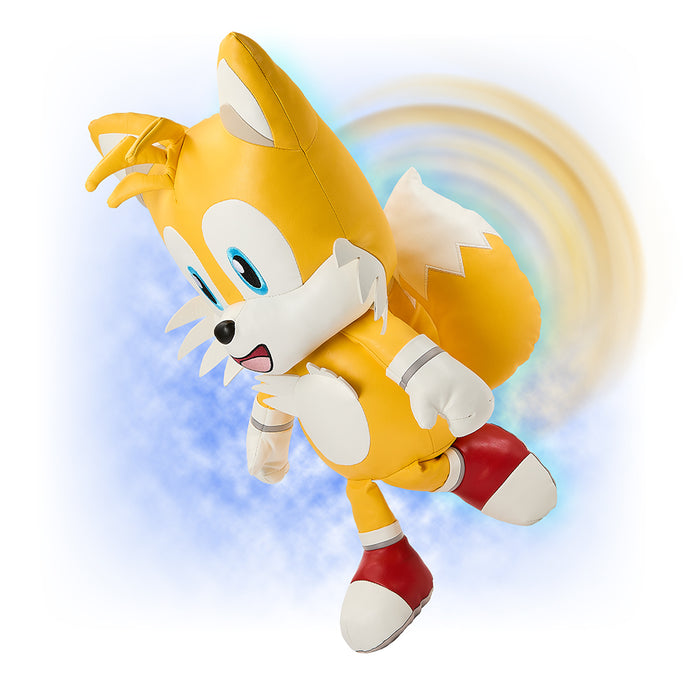 Sonic the Hedgehog 16-inch plush toy featuring Tails in premium pleather material, soft and detailed for fans and collectors.